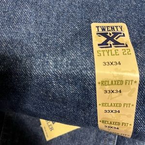 33x34 Wrangler Twenty X men’s jeans New with tags Relaxed over the boot
